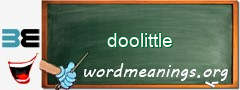 WordMeaning blackboard for doolittle